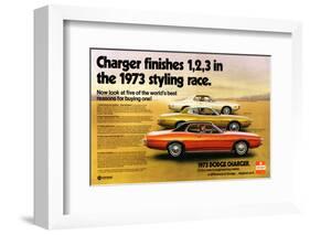 1973 Dodge Charger Rallye-null-Framed Art Print