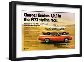 1973 Dodge Charger Rallye-null-Framed Art Print