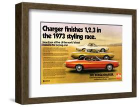 1973 Dodge Charger Stylingrace-null-Framed Art Print