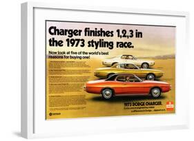 1973 Dodge Charger Stylingrace-null-Framed Art Print