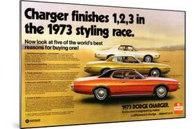 1973 Dodge Charger Stylingrace-null-Mounted Art Print