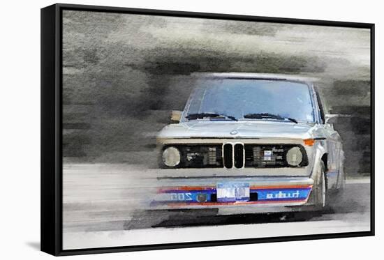 1974 BMW 2002 Turbo Watercolor-NaxArt-Framed Stretched Canvas