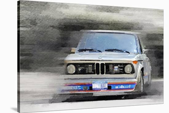 1974 BMW 2002 Turbo Watercolor-NaxArt-Stretched Canvas