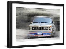 1974 BMW 2002 Turbo Watercolor-NaxArt-Framed Art Print