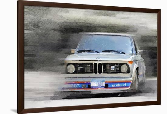 1974 BMW 2002 Turbo Watercolor-NaxArt-Framed Art Print