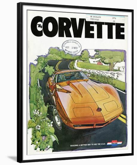 1974 GM Corvette- a Better Way-null-Framed Premium Giclee Print