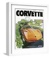 1974 GM Corvette- a Better Way-null-Framed Art Print