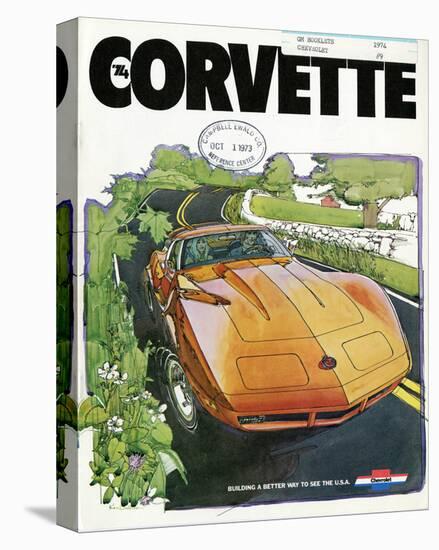 1974 GM Corvette- a Better Way-null-Stretched Canvas