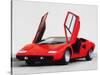 1974 Lamborghini Countach Open Doors Watercolor-NaxArt-Stretched Canvas