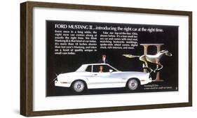 1974 Mustang II - Right Car-null-Framed Art Print