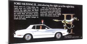 1974 Mustang II - Right Car-null-Mounted Art Print