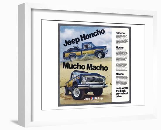 1976 Jeep Honcho - Mucho Macho-null-Framed Art Print