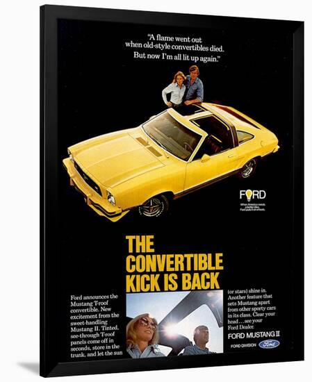 1977 Mustang Convertible Kick-null-Framed Premium Giclee Print