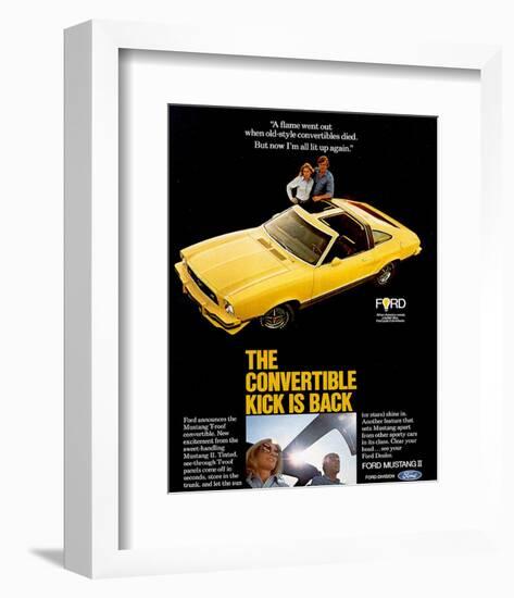 1977 Mustang Convertible Kick-null-Framed Art Print