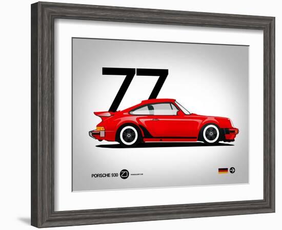 1977 Porsche 930-NaxArt-Framed Art Print