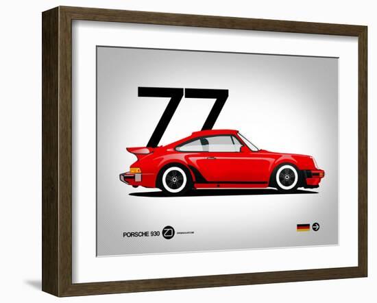 1977 Porsche 930-NaxArt-Framed Art Print