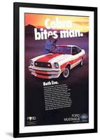 1978 Mustang - Cobra Bites Man-null-Framed Art Print