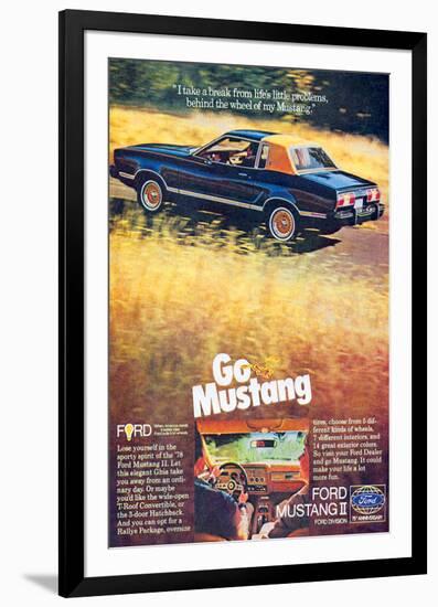 1978 Mustang - I Take a Break-null-Framed Premium Giclee Print