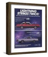 1978 Thunderbird Lightning-null-Framed Art Print