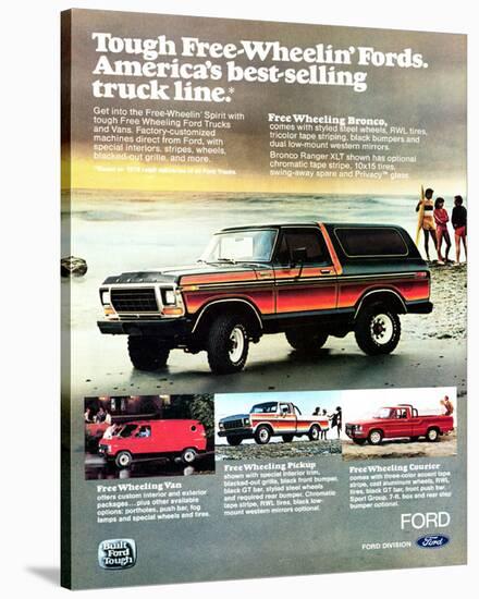 1979 Tough Free Wheelin' Fords-null-Stretched Canvas
