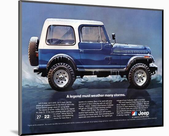 1980 Jeep Renegade - a Legend-null-Mounted Premium Giclee Print