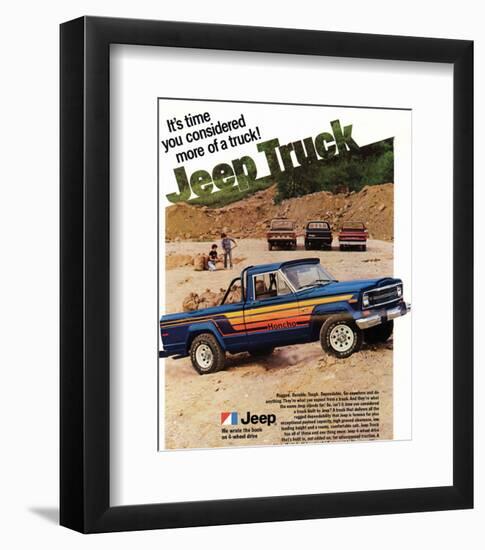 1980 Jeep Truck - Honcho-null-Framed Art Print