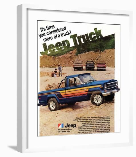 1980 Jeep Truck - Honcho-null-Framed Art Print