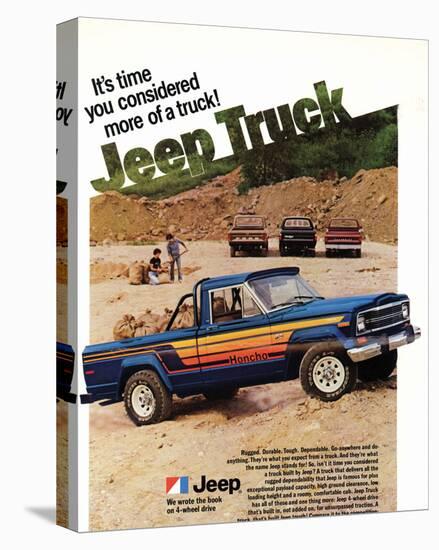 1980 Jeep Truck - Honcho-null-Stretched Canvas