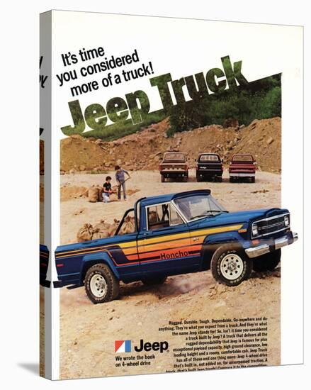 1980 Jeep Truck - Honcho-null-Stretched Canvas