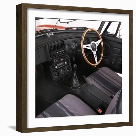 1980 MGB Roadster interior-null-Framed Photographic Print