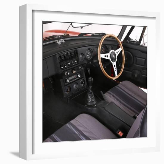 1980 MGB Roadster interior-null-Framed Photographic Print