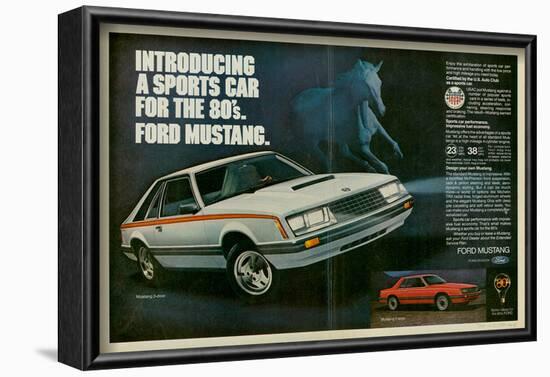 1980 Mustang '80S Sports Car-null-Framed Art Print