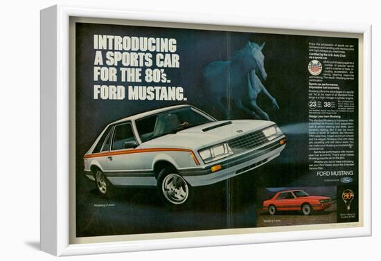 1980 Mustang '80S Sports Car-null-Framed Art Print