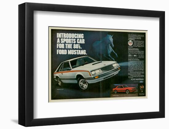 1980 Mustang '80S Sports Car-null-Framed Art Print