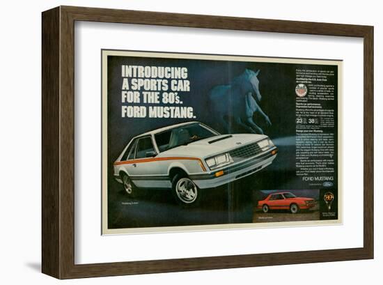 1980 Mustang '80S Sports Car-null-Framed Art Print