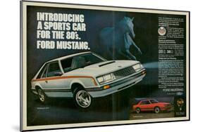 1980 Mustang '80S Sports Car-null-Mounted Art Print