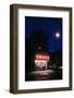 1980s 24 Hour Drug Store at Night Pink Neon Sign-null-Framed Photographic Print