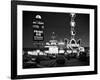 1980s Night Neon on the Strip for El Morocco La Concha Stardust Las Vegas,, Nevada-null-Framed Photographic Print