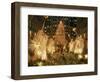 1980s ROCKEFELLER CENTER LIGHTED ANGELS AND CHRISTMAS TREE NEW YORK CITY NEW YORK USA-Panoramic Images-Framed Photographic Print