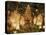 1980s ROCKEFELLER CENTER LIGHTED ANGELS AND CHRISTMAS TREE NEW YORK CITY NEW YORK USA-Panoramic Images-Stretched Canvas