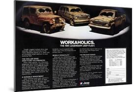 1981 Jeep Fleet-Workaholics-null-Mounted Art Print