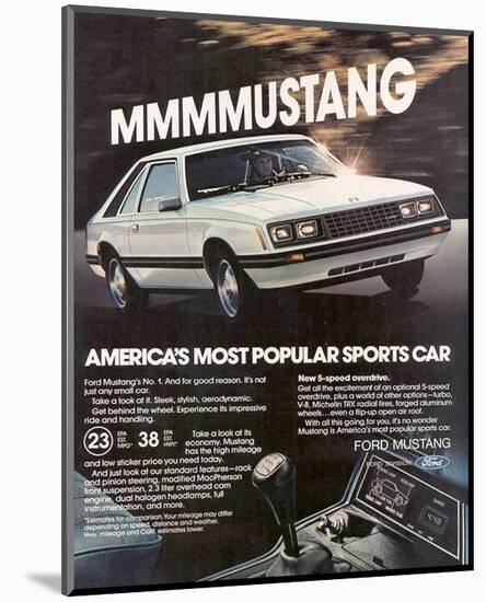 1981 Mustang - Most Popular-null-Mounted Art Print