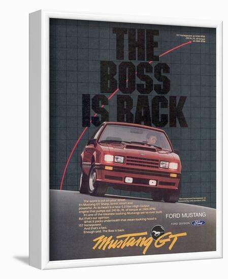 1982 Mustang the Boss is Back-null-Framed Art Print