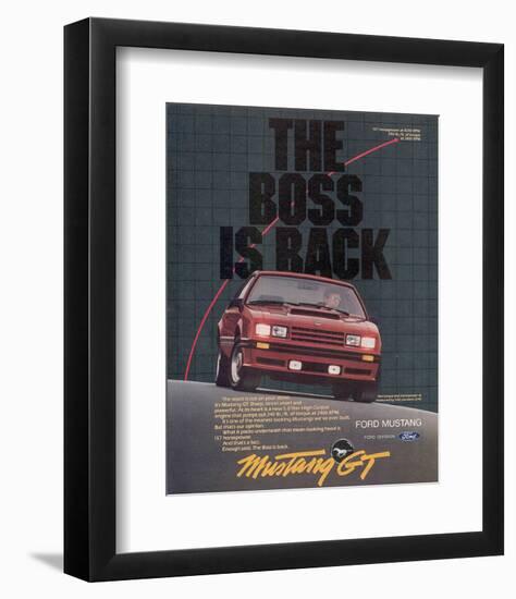 1982 Mustang the Boss is Back-null-Framed Art Print