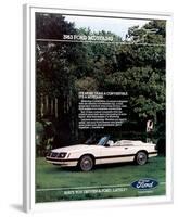 1983 Mustang More Convertible-null-Framed Premium Giclee Print