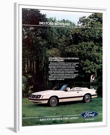 1983 Mustang More Convertible-null-Framed Premium Giclee Print