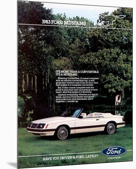 1983 Mustang More Convertible-null-Mounted Premium Giclee Print