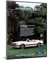 1983 Mustang More Convertible-null-Mounted Art Print