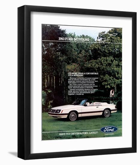 1983 Mustang More Convertible-null-Framed Art Print