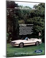 1983 Mustang More Convertible-null-Mounted Art Print